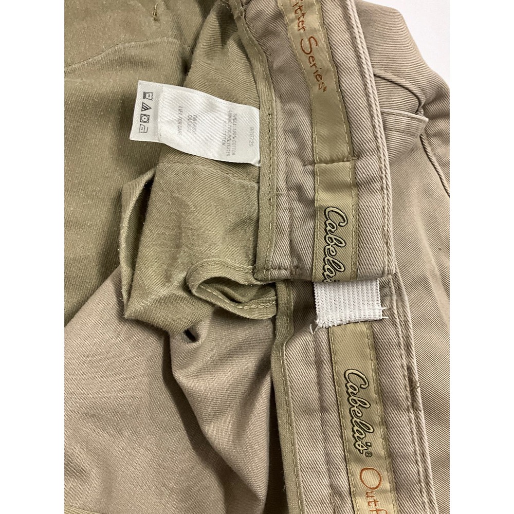 Men's Khaki Cabela's Outfitter Series Pants Adjustable Waist Flat Front 40 X 34 - Picture 8 of 12